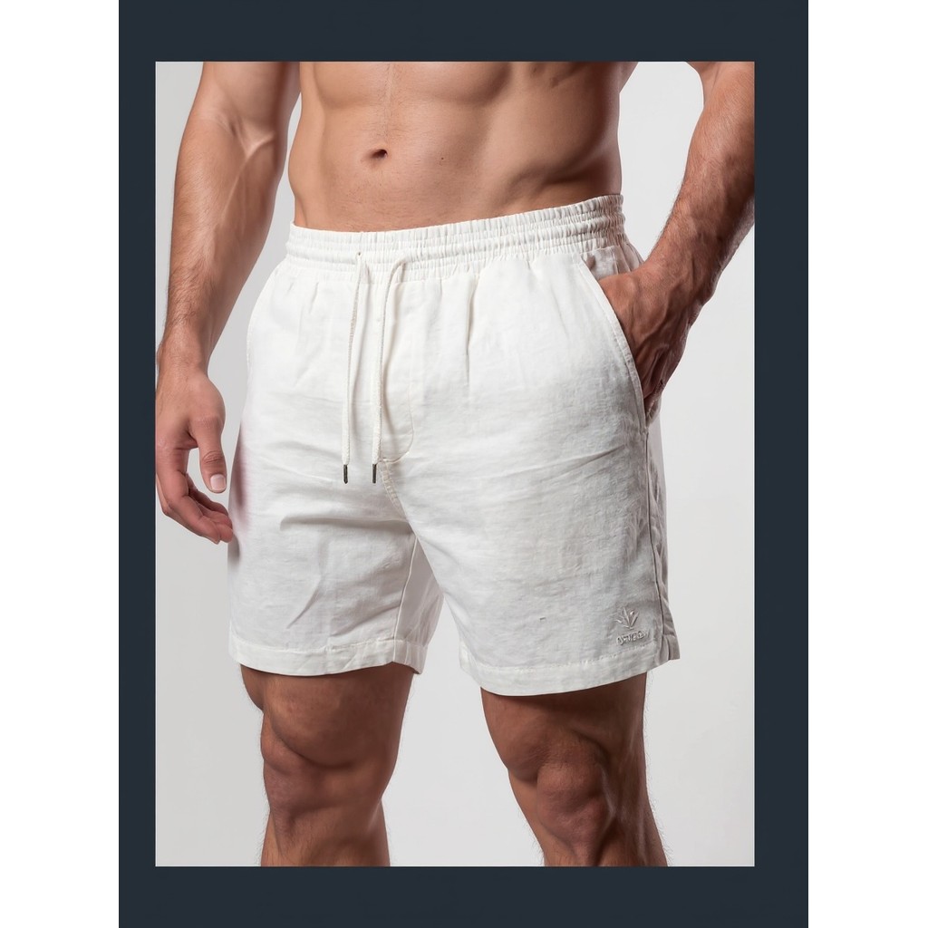 Kit 3 Bermudas Masculinas Linho Elastano Praiana Confortável Verão — Thigo Store
