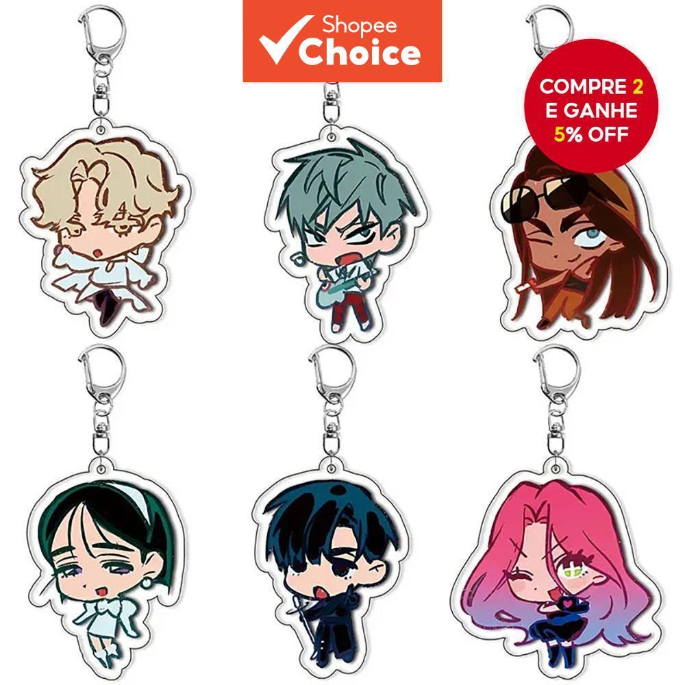 Conjunto De Chaveiro Alien Stage Chibi , Pingente De Bolsa De Anime Luka Ivan Até Mizi Sua , Presente De Joia Fofo Para 