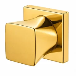 Acabamento de Registro Banheiro Modelo Abaulado Dourado Brilhante Metal Compatível Deca