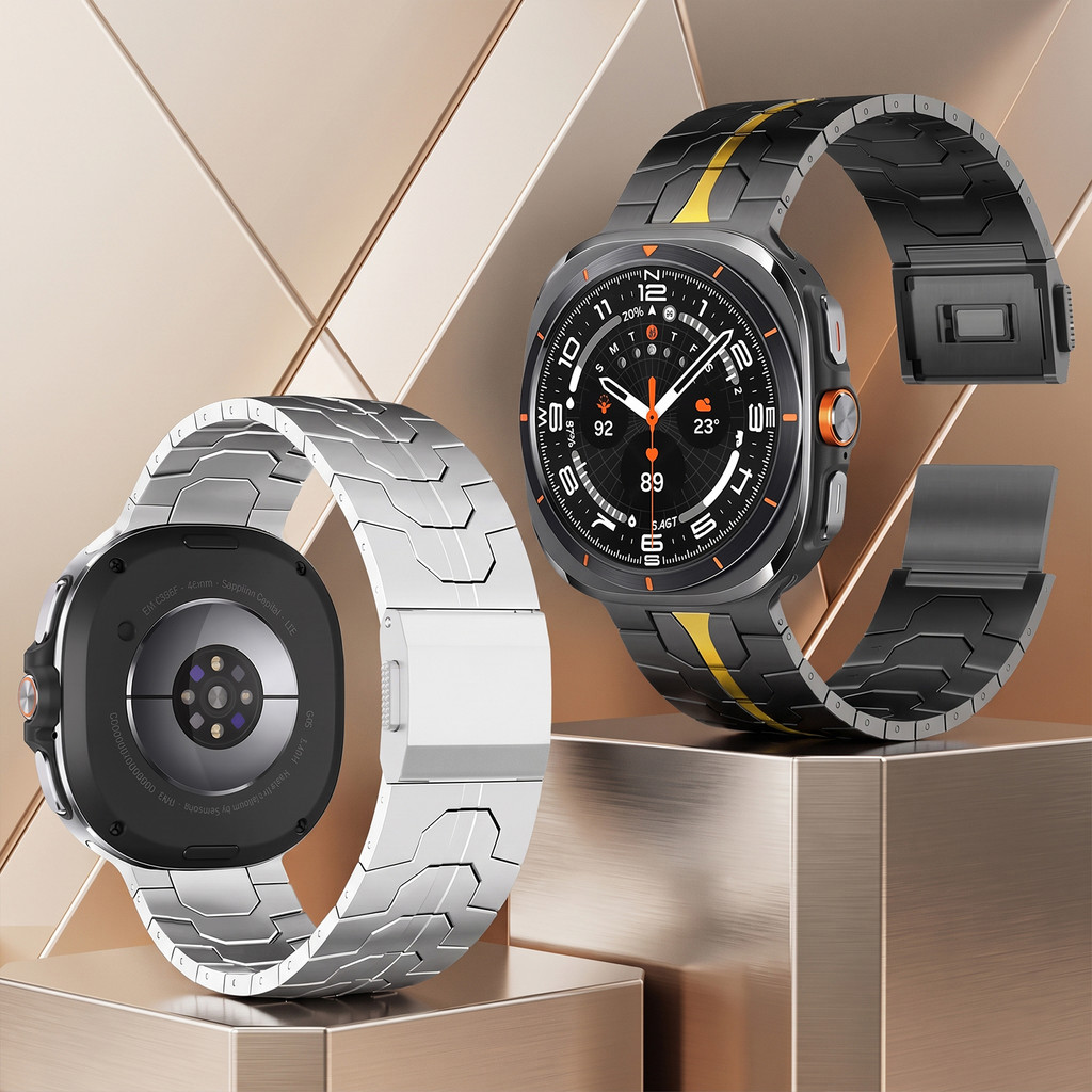 Pulseiras De Titânio Premium Pulseira De Metal Com Fecho Magnético Para Samsung 