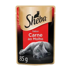 Ração Úmida Sheba Carne com Molho Adulto para Gatos