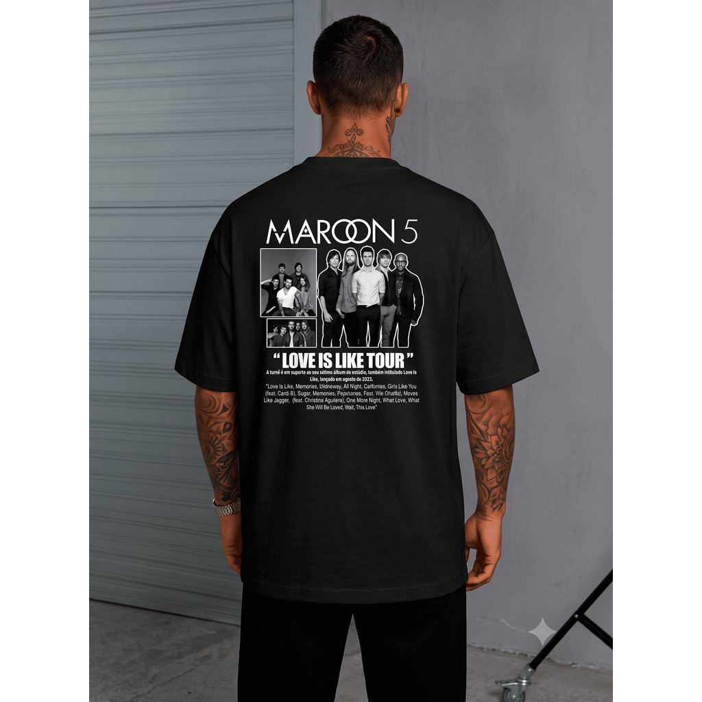 Camiseta Masculino Love is like tour Estampado Camisa 100% Algodão Feminino Plus Size Oversized Envio Rápido