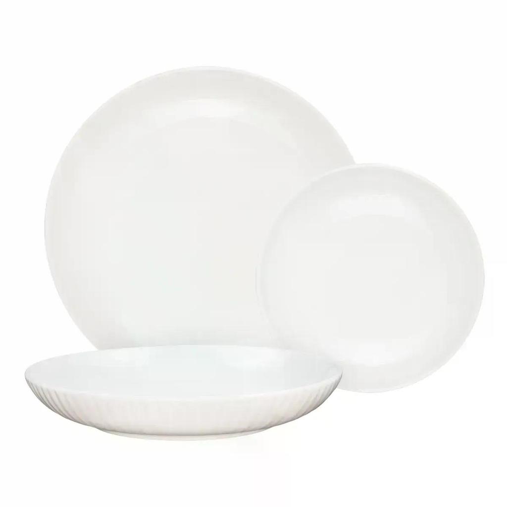 Aparelho de Jantar 18 Peças Oxford Friss White