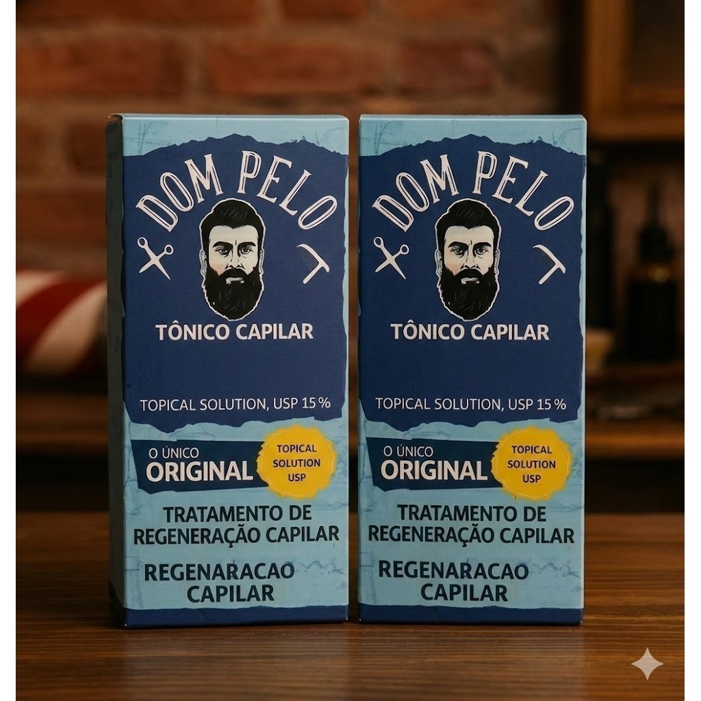 Kit 2 Tônico Dom Pelo 15% - Tratamento de Regeneração e Preenchimento Capilar (120ml)