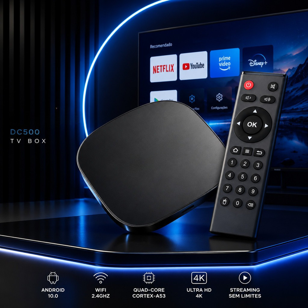 TV Box DC400 Android 10 Smart TV WiFi HDMI Full HD Quad Core Media Player