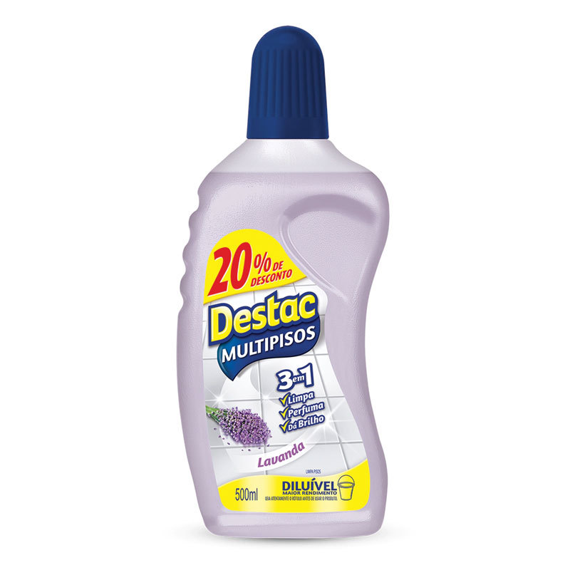 Limpador Destac multipisos diluível Lavanda 500ml Reckitt