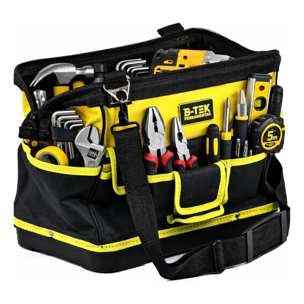 Bolsa Ferramentas Reforçada Grande Lona B-tek Bt-398 Mala 16