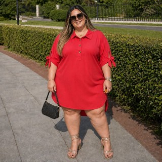 Vestido Camisão Soltinho Botoes Chamise Plus Size Diversas Cores Modelos