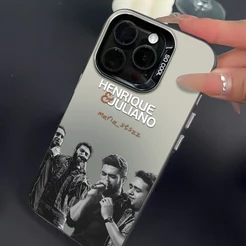 Capinha de celular personalizada para iPhone 11 12 13 15 14 16 17 pro max xr xs max 7+8 plus 16e capa henrique e juliano