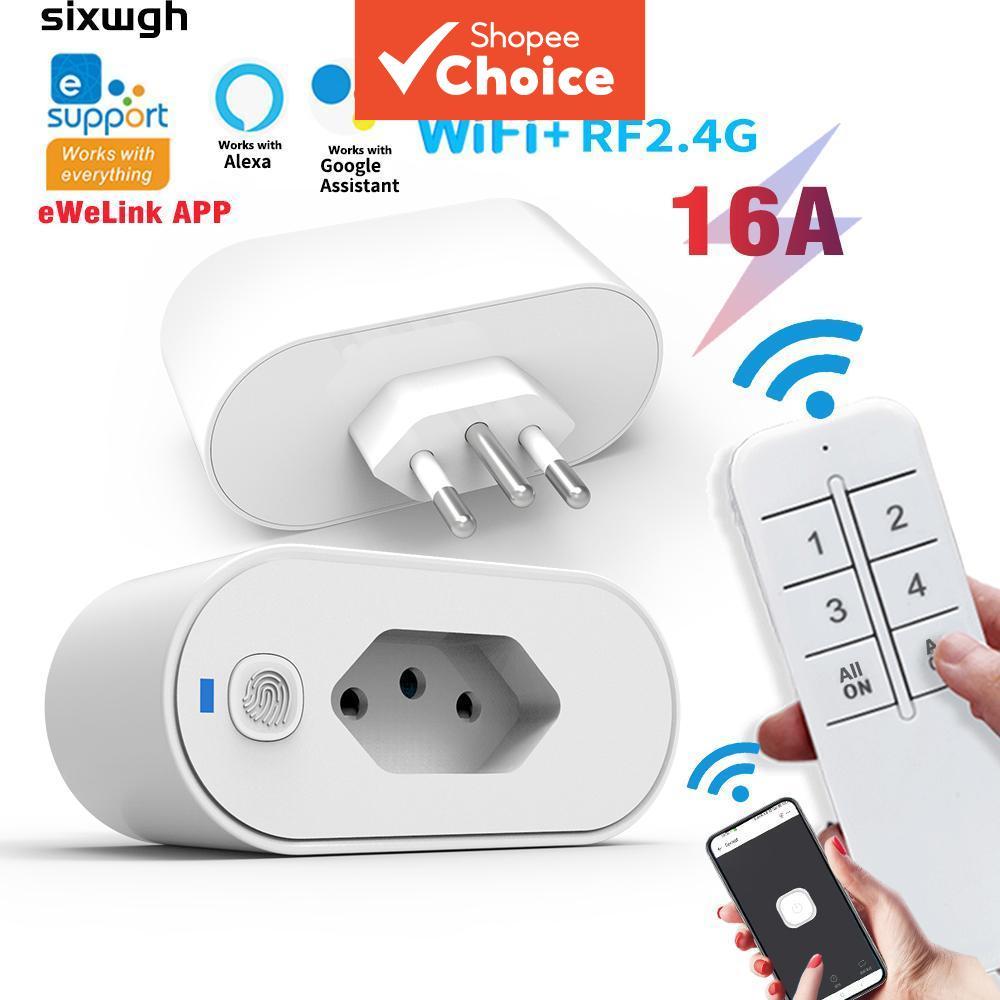 Tomada Inteligente WiFi EWeLink - Interruptor de Energia Sem Fio Compatível com Alexa e Google Home