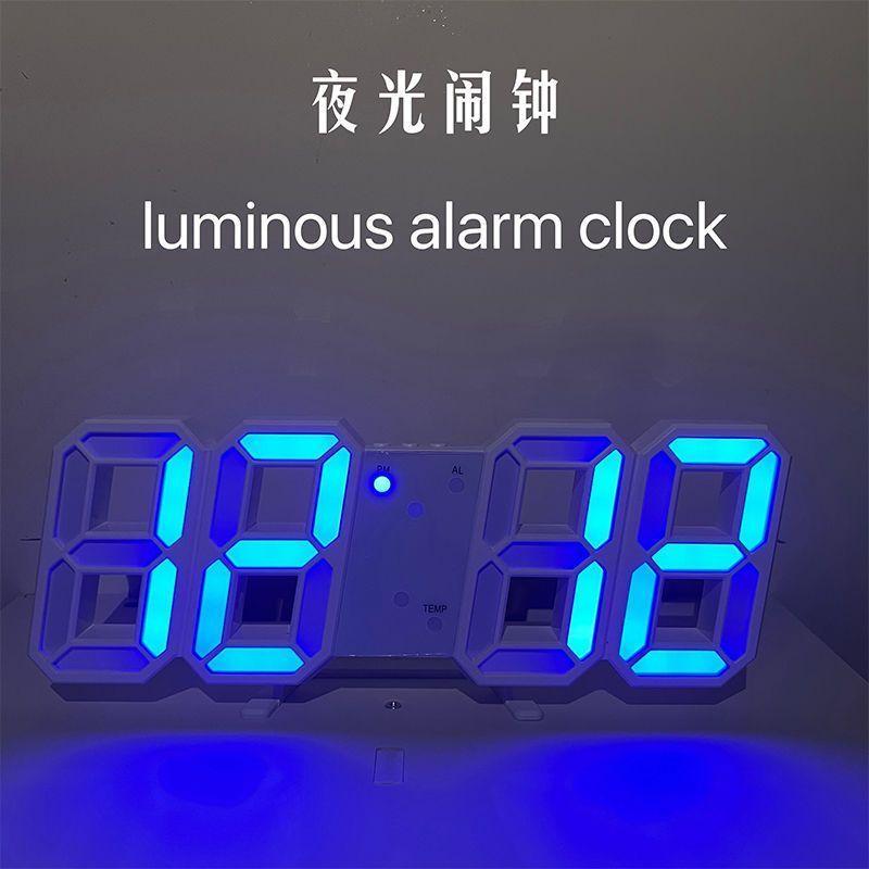 2026 novo produto relógio 3D led relógio Digital simples elegante inteligente luminoso usb Plug-In Desktop jogos luz amb