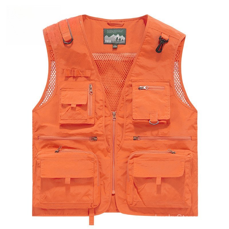    Colete Masculino Multibolsos para Ferramentas, Ajuste Solto para Pesca e Fotografia ao Ar Livre, Tamanhos S-6XL SGER