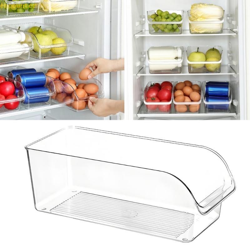 Encontro Recipiente De Armazenamento De Geladeira Transparente Com Gaveta Deslizante Suave Design Organizadores Para Fác