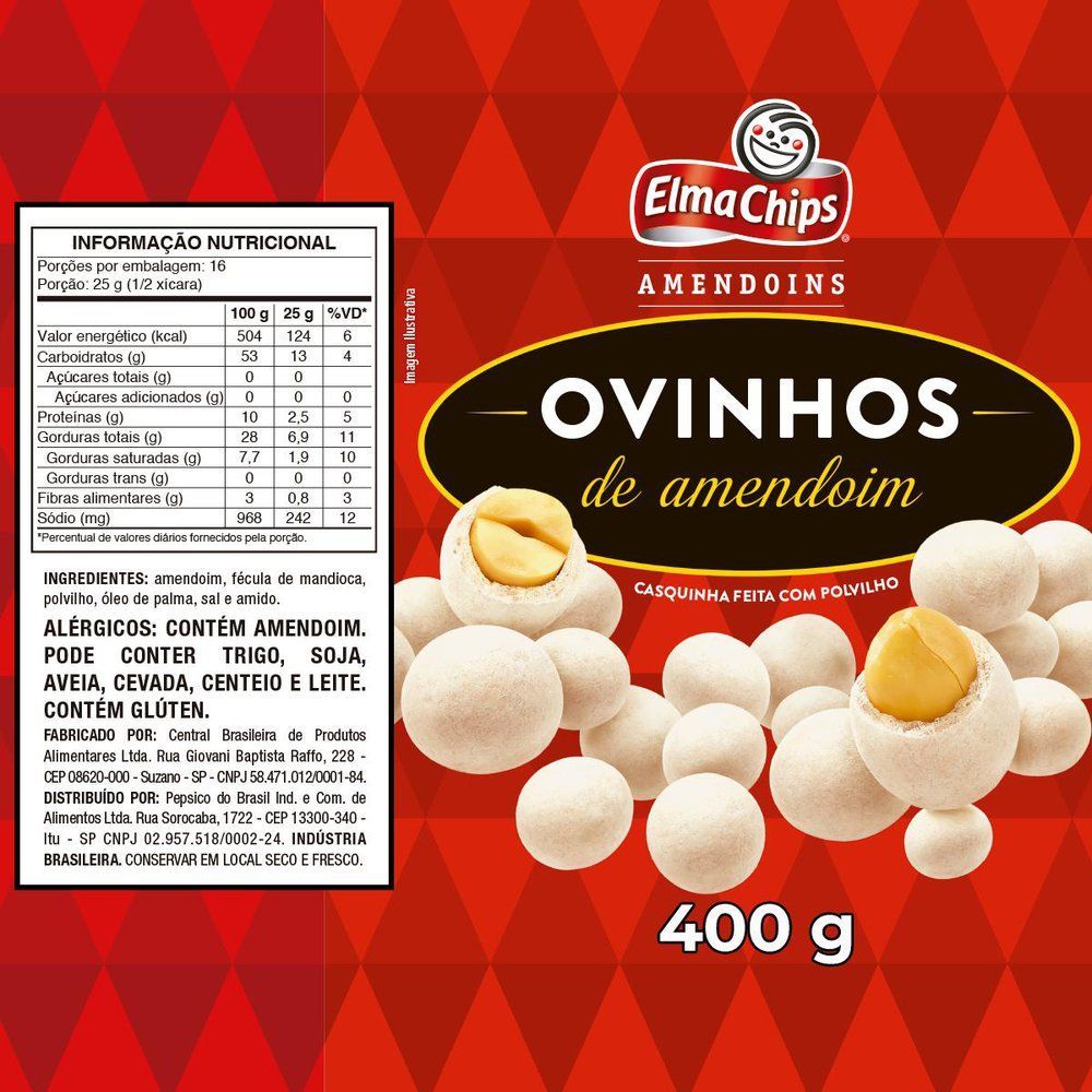 Elma Chips Ovinhos de Amendoim 400g