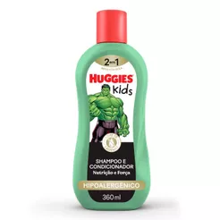 Shampoo e Condicionador 2 em 1 Huggies Kids Nutrição e Força Hulk 360 ml