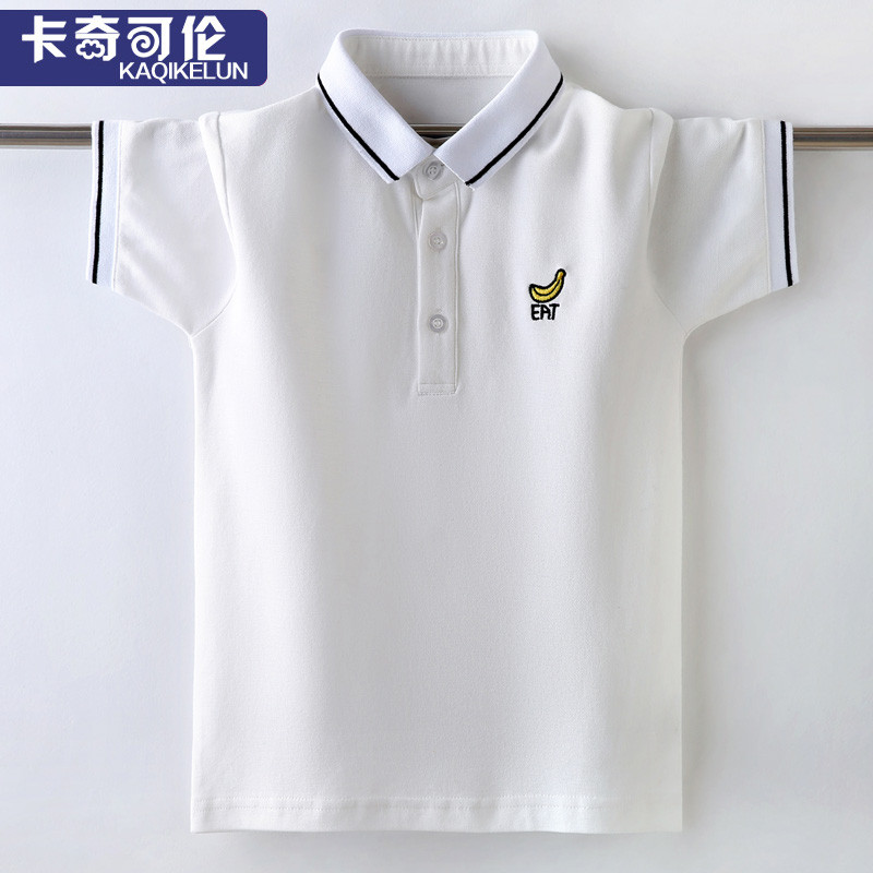 Meninos camiseta de manga curta 2026 verão novo estilo médio grande crianças corpo branco camiseta meninos crianças meia