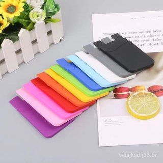 Adesivo Porta Cartão De Crédito dinheiro Para Celular  em Silicone 1 Entrada e 2 Entrada