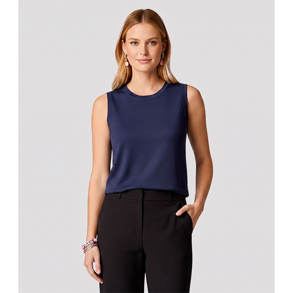 Blusa Feminina Regata Tricot Select Azul
