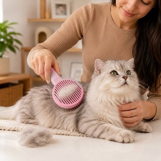 Escova para Gatos e Cachorros Tira Pelos Autolimpante
