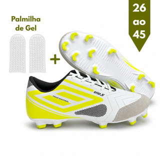 Chuteira Masculina Campo Adulto Infantil Reforçada Com Palmilha de Gel Confortável Envio Rápido