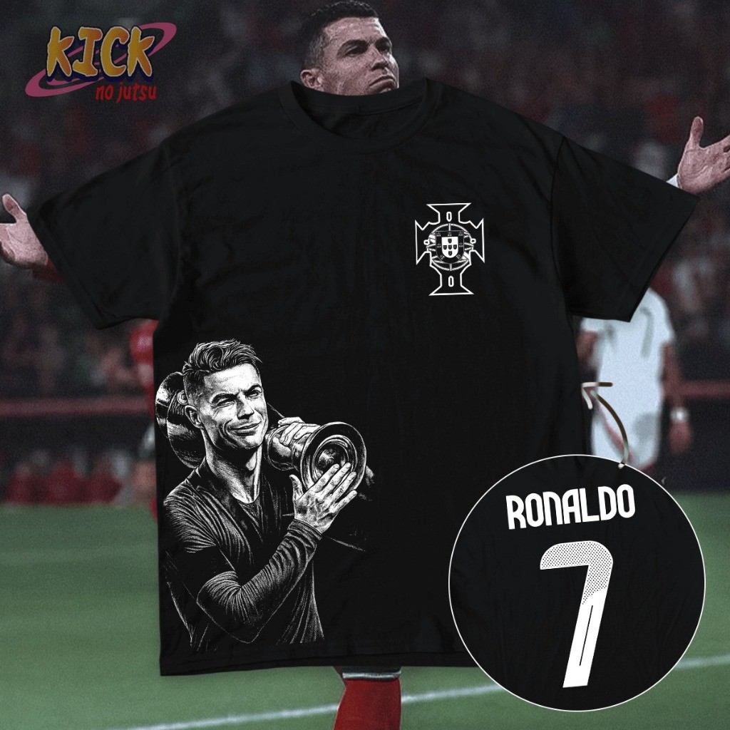 Camiseta Cristiano Ronaldo CR7 Portugal Copa do Mundo 2026 Estampada Unissex Premium