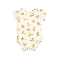 Body Bebê Menino Macarrão Elian Off White