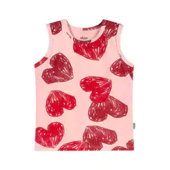 Regata Infantil Menina Cotton Estampa Elian Rosa