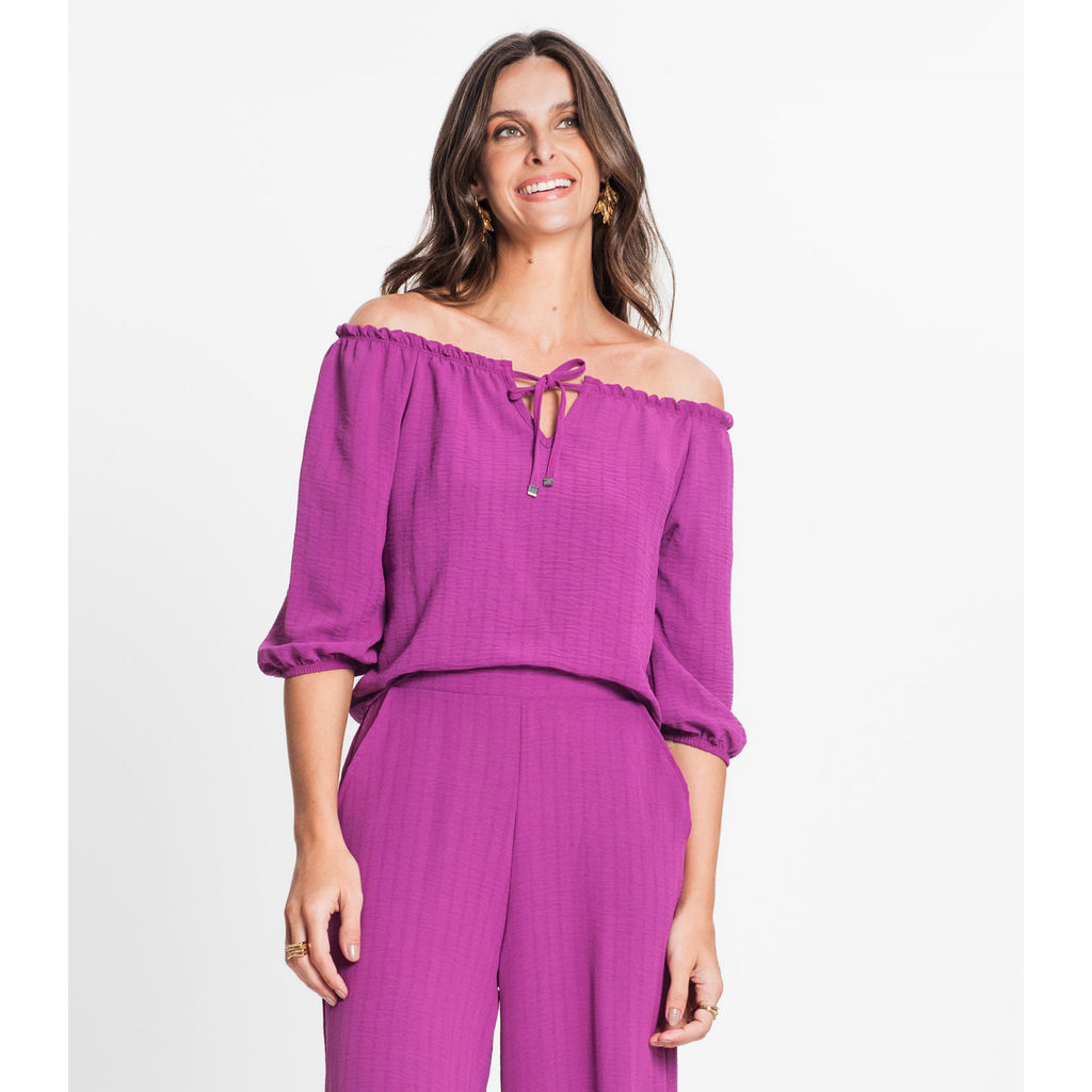Blusa Feminina Ciganinha Rovitex Roxo