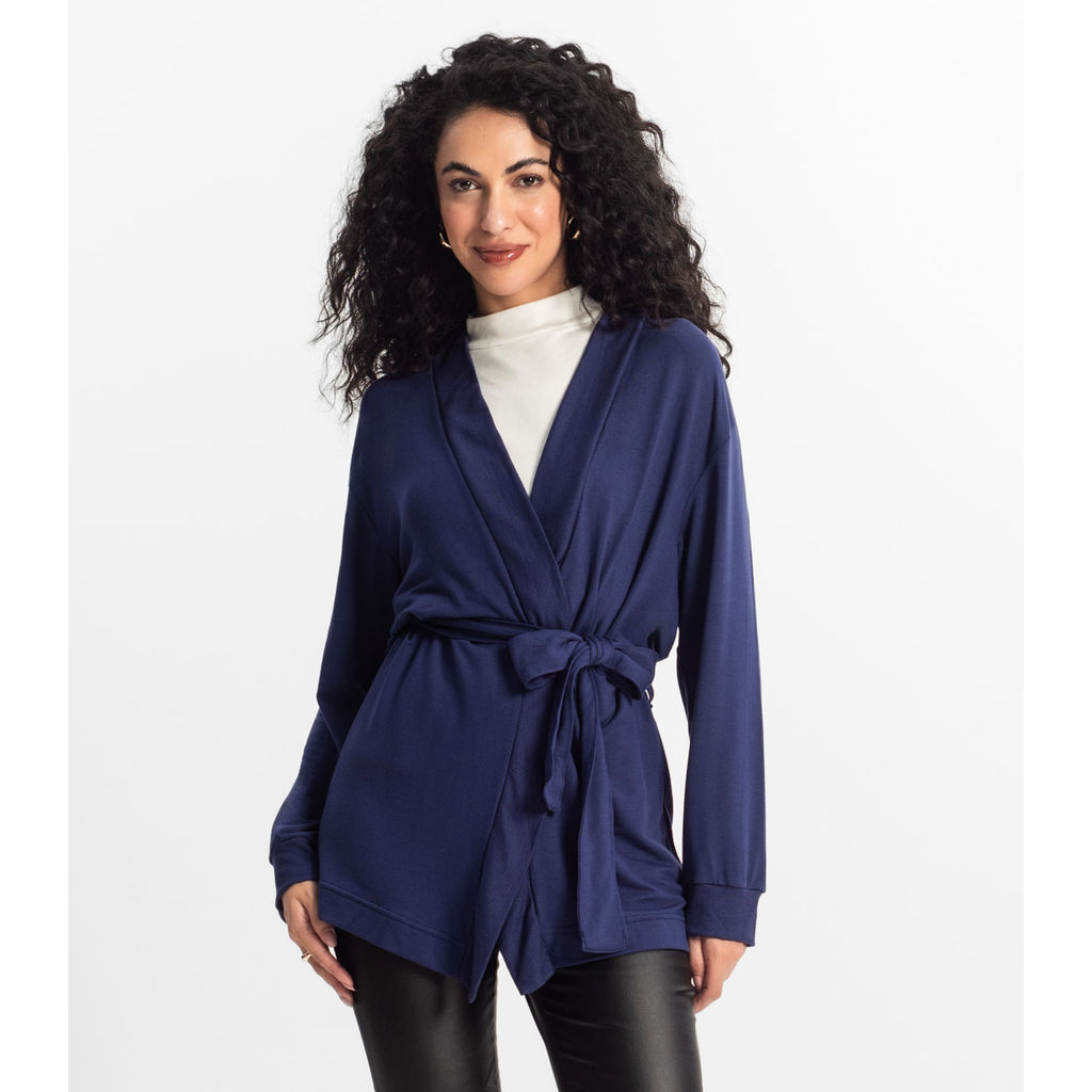 Cardigan Feminino Rovitex Azul