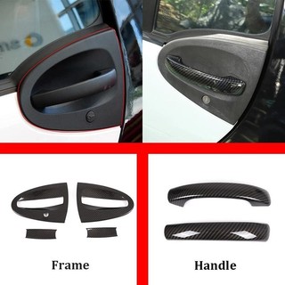 Para 2009-2015 Mercedes-Benz Smart ABS Textura De Fibra De Carbono Tampa De Proteção Da Maçaneta Porta Externa Acessório