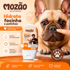 Hidratante de Focinho Patinhas Cães e Gatos Pet Clean - Mozao