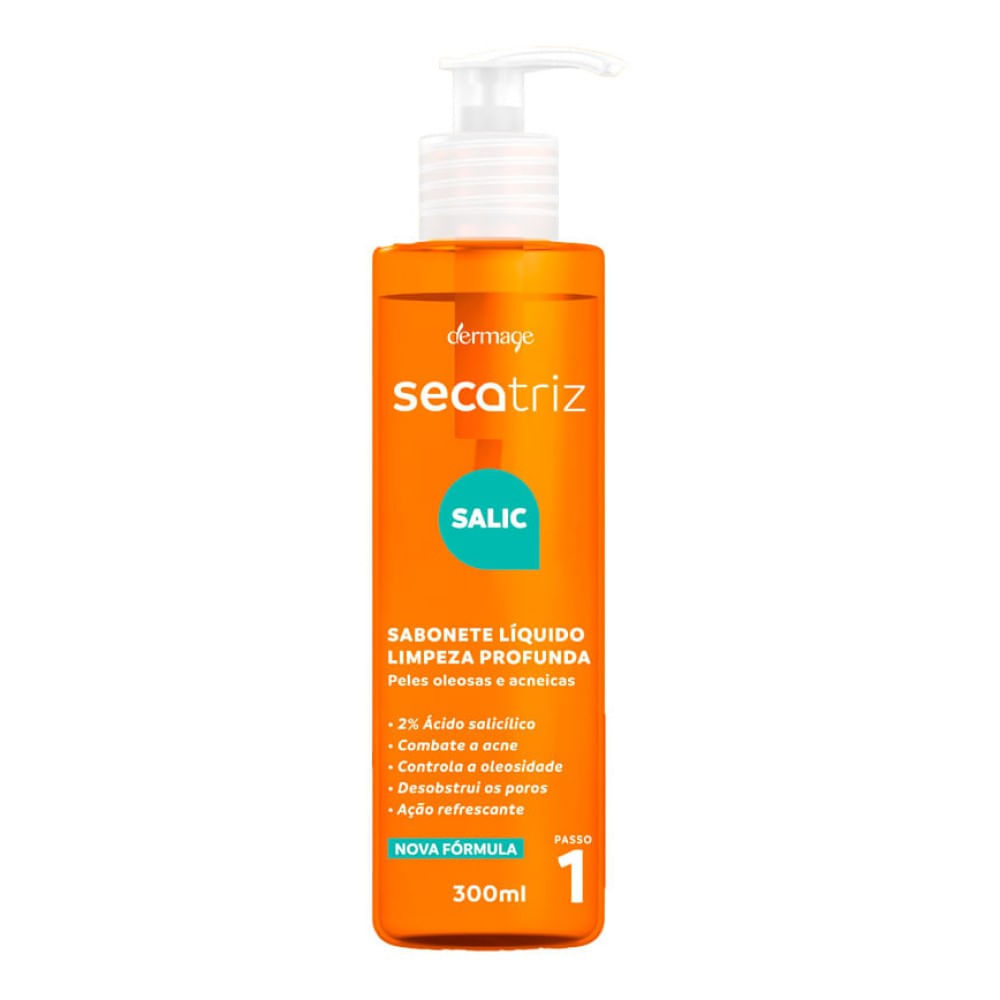 Sabonete Líquido Facial Dermage Secatriz Salic Limpeza Profunda 300ml