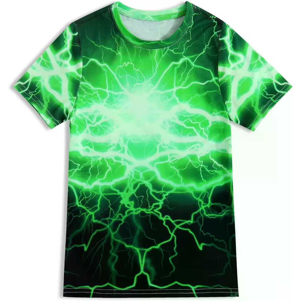 Verão Meninos Meninas Camisetas 3D Camisas Gráficas Crianças Neon Novidade Juventude Manga Curta Brilho Impressão Animal