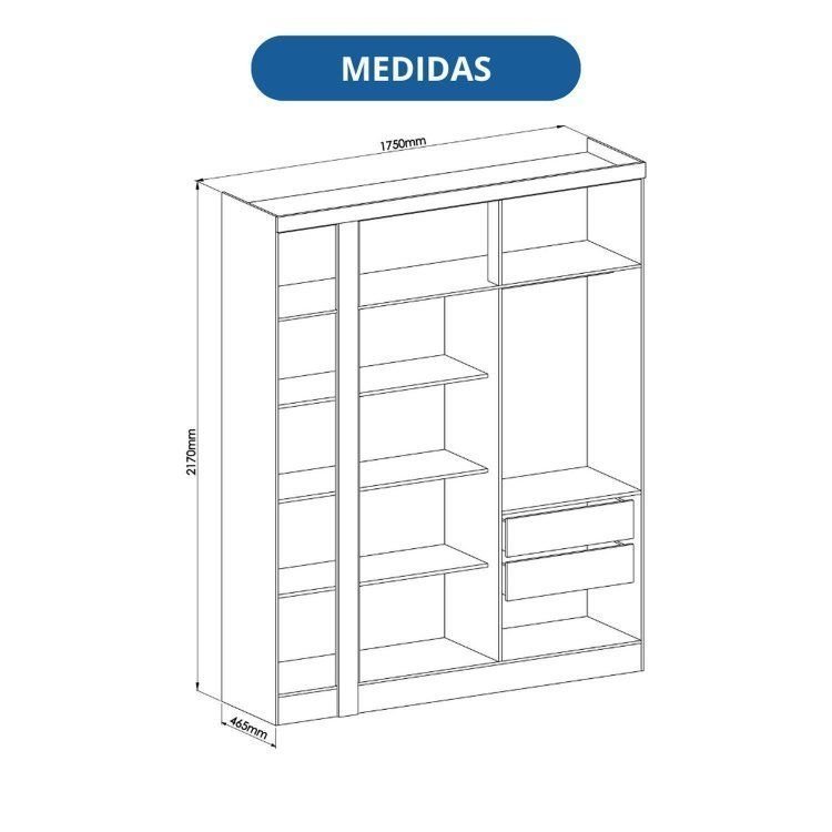 Módulo Guarda-Roupa de Canto 4 Portas 2 Gavetas Infinity Marrom/Cedro/Duna Cedro/Duna · foto 2
