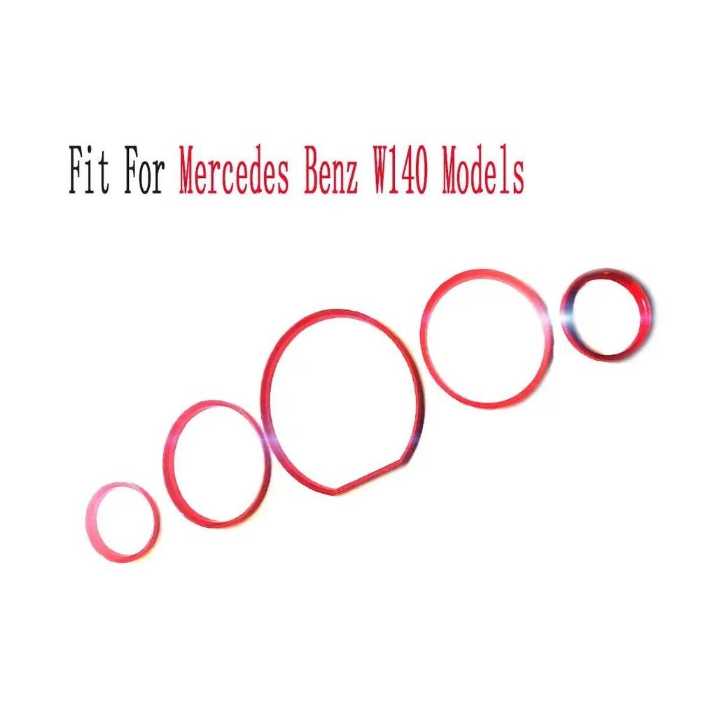 Conjunto De Anel Medidor De Painel De Estilo Vermelho Para MERCEDES BENZ W140