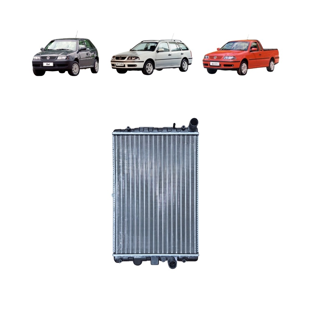 RADIADOR GOL PARATI SAVEIRO 1.0 8V 16V MEC COM AR 1997 1998 1999 2000 2001 2002 2003 2004 2005 2006 2007 2008