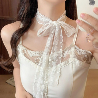 Faixas De Cabelo Com Laço De Fada Fita De Renda Branca Pura Para Mulheres