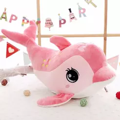 Almofada De Pelúcia Golfinho Kawaii