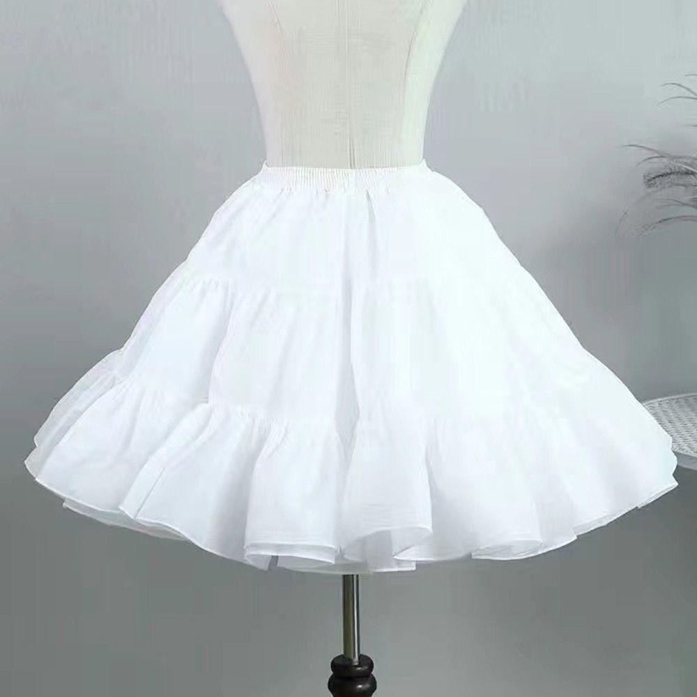Anágua , Lolita JK Underskirt Crinolina , Sem Argola Respirável Cosplay Flor Vestido Acessórios