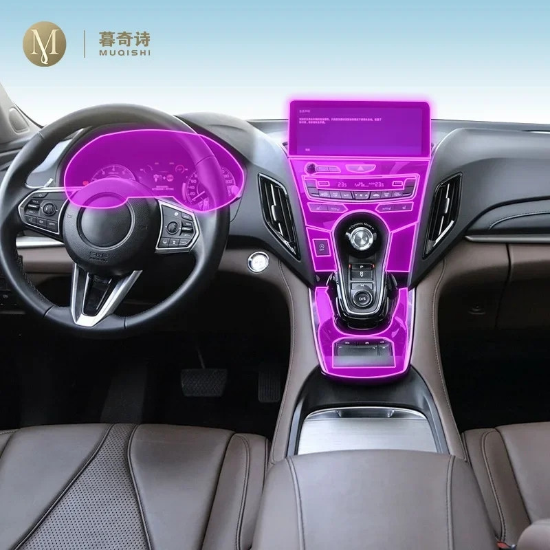 Para Acura RDX 2019-2024 Interior Do Carro console Central Transparente/Fosco TPU Película Protetora PPF Filme De Reparo