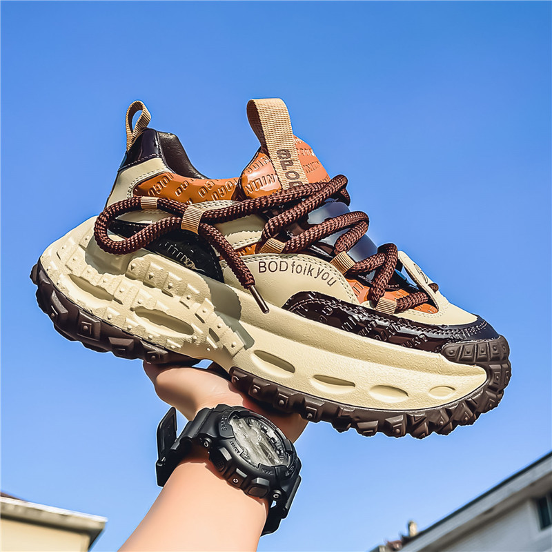 Estação sapatos masculinos 2025 primavera verão novo estilo de sola grossa aumentando pai sapatos masculinos na moda sap