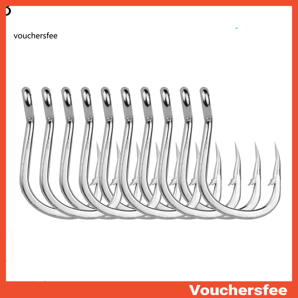 [VOU] 5/10 Unidades De Aço Inoxidável Peixe Gancho Gabarito Grande Suporte Para Isca De Pesca Ferramenta De Equipamento
