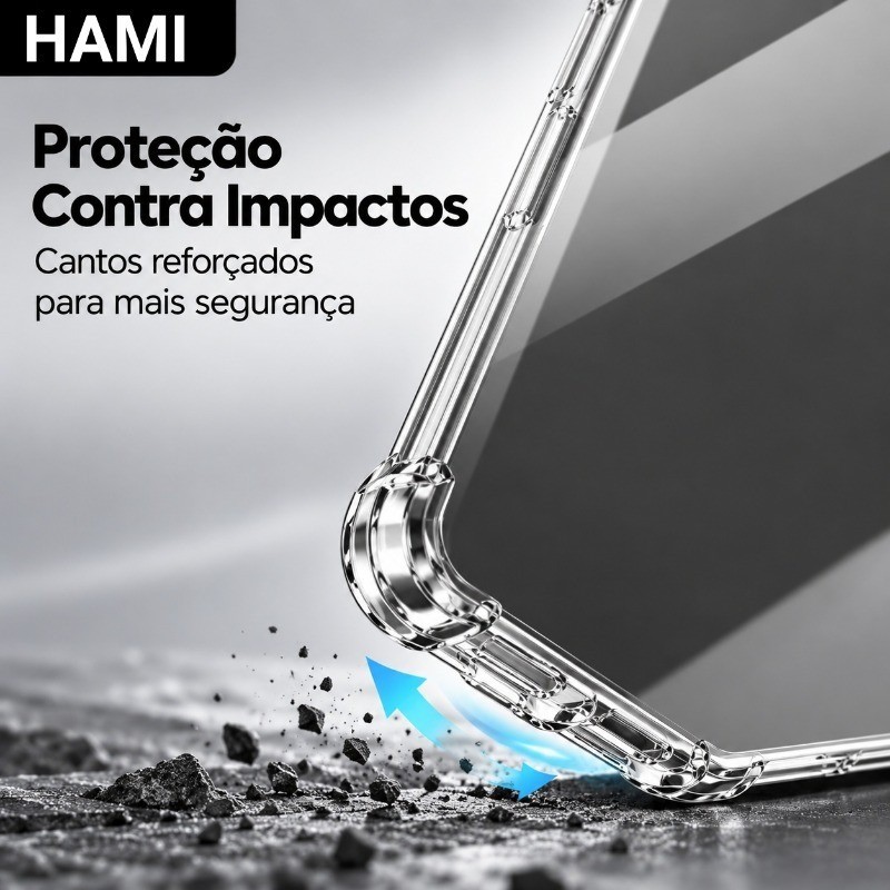 Capa Transparente para Samsung Galaxy Tab A9+ 11" / A9 8.7" em TPU Reforçado Anti-Impacto — imagem 2 de 2