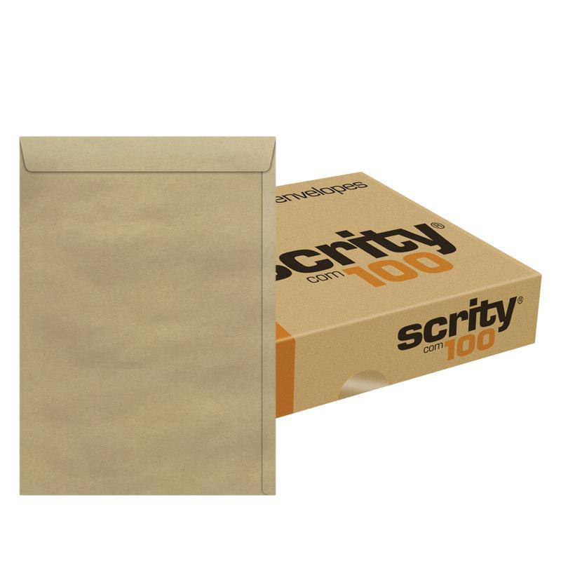 Envelope saco Kraft SKN328 200x280mm caixa com 100 unidades Scrity