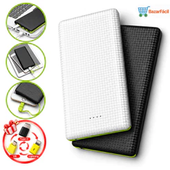 Carregador Portátil Pineng Power Bank 10.000mah com adaptador iPhone,V8