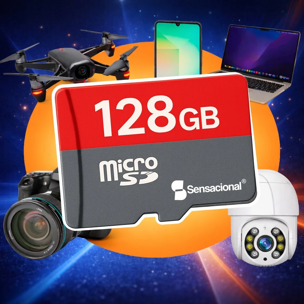 Cartão De Memória 128 Gb Para Câmeras Wi-fi Drones Micro Sd Sensacional — imagem 1