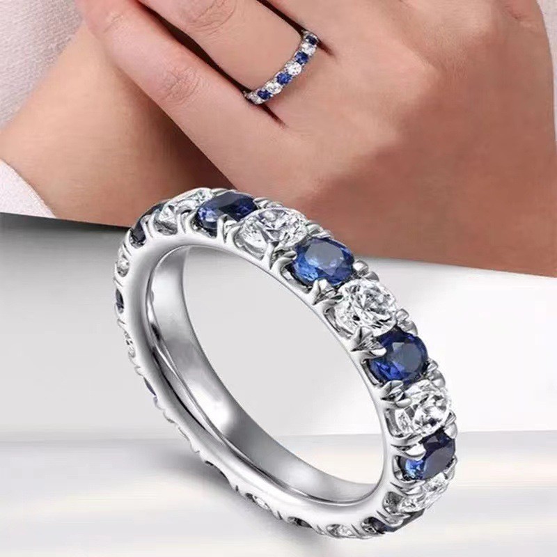 Moda anel único diamante linha anel geométrico casal anel masculino feminino Popular anel jóias presente