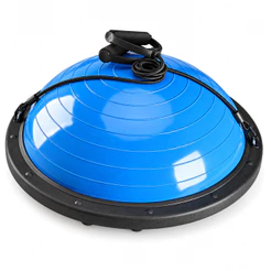 Bosu Ball Meia Bola Azul Ginástica E Yoga Com Elástico Deend