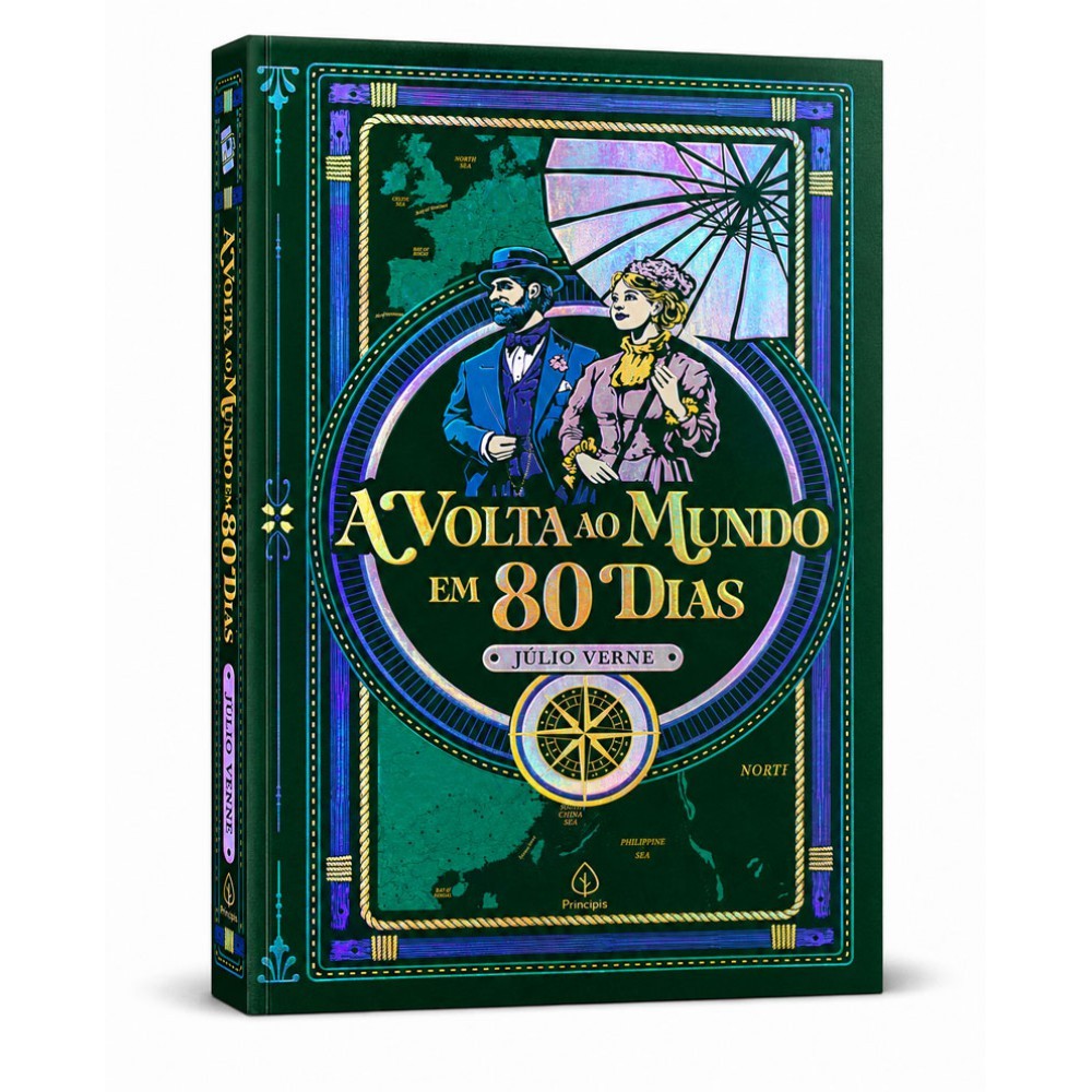 Livro A Volta ao Mundo em 80 Dias Edição Supreme Capa Dura com Al