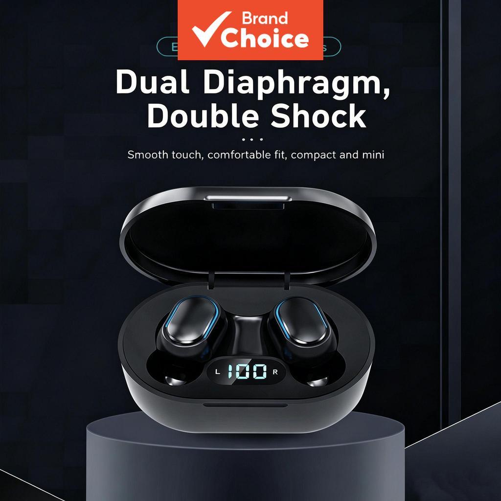 SPRISE E7S Fones de Ouvido TWS Bluetooth, Longa Duração da Bateria, Display LED, Fones Compactos, Chamadas HD, Música,